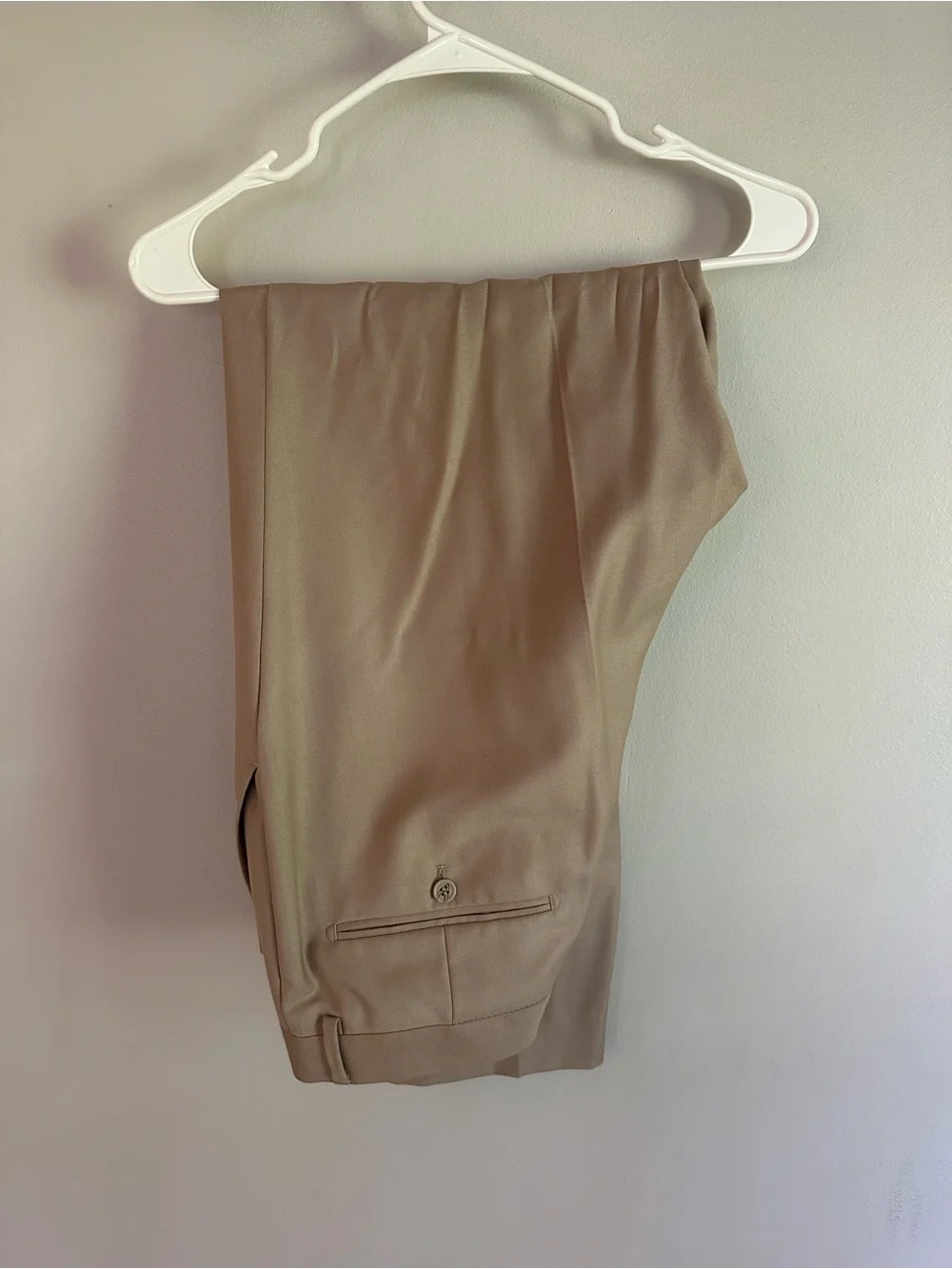 Men's Classic Beige Suit - Tailored Two-Button Jacket & Trousers